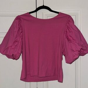 Pink Top - Puffy Sleeves